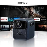 Wanbo Mozart 1 Pro 2025 4K 1200 Ansi Projector Google TV 1080P HDR10 MEMC 2.0 Sealed Beam Proyector Dual Wifi 20W Speaker