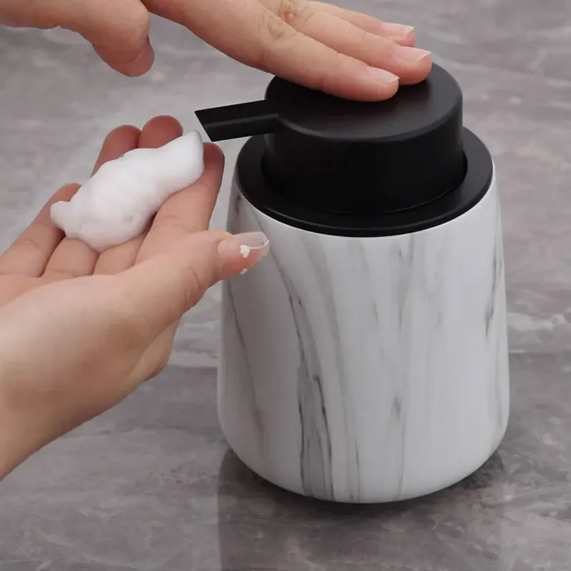 400ml-marble-soap-dispenser-bubble-bottle-resin-hotel-shampoo-foam-press-bottle-bathroom-accessories-cup-dispenser