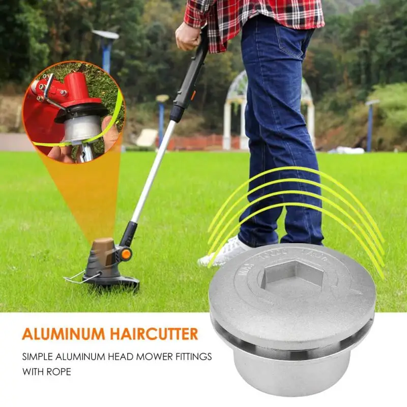 Universal Trimmer Reel Head For Grass With Four String Set Aluminum Garden Grass Brush Cutter Accessories Durable Strimmer Head