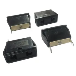 2PCS Black 10A Chassis Female 2PIN AC USA 1-15R Inline Socket US EU electric AC power socket Industrial Power Connector