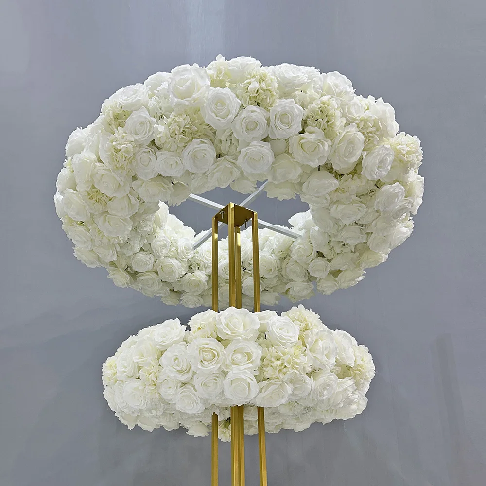 Wedding Centerpiece Flower Ball Arrangement Ball Table Runner Garland Row Flowers Rose Artificial Flower Centerpieces
