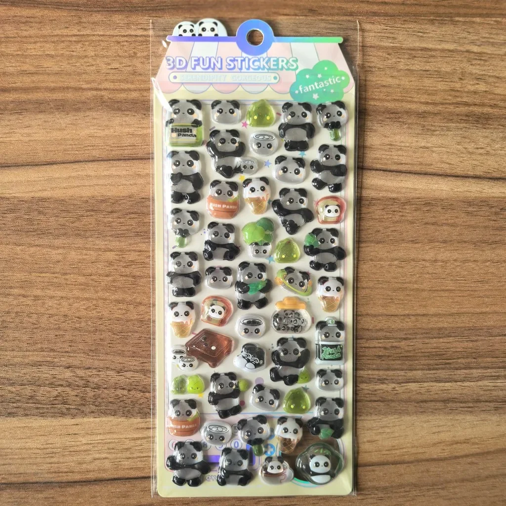 4 قطع من ملصقات الحيوانات الكريستالية المنقوشة ثلاثية الأبعاد - شارات زخرفية لطيفة لحقائب الظهر وحقائب القلم الرصاص وألعاب الأطفال متجر AnimeWorlds