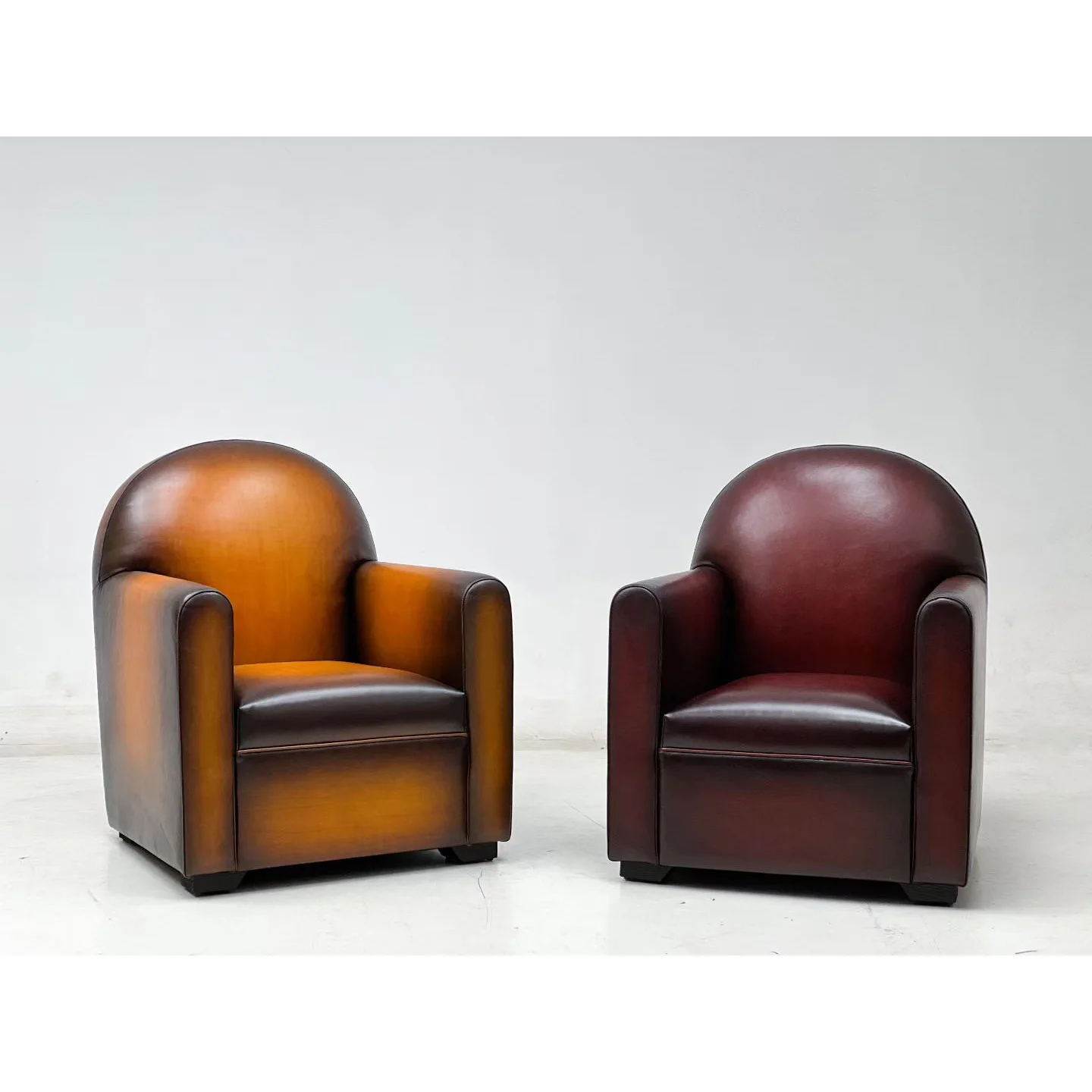 Handmade calfskin colored sofa