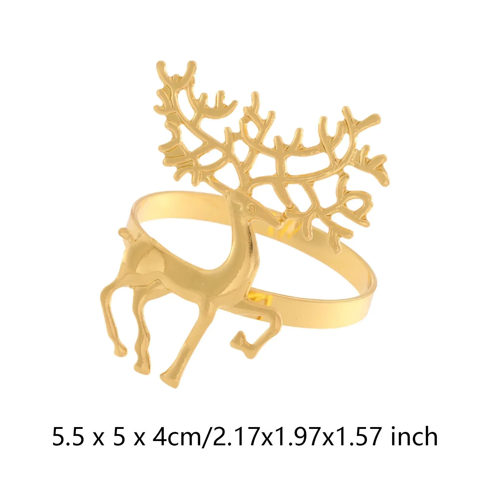 Deer Napkin Rings Table Decoration Elk Shaped Christmas Antler Napkin Ring Holders for Wedding Adornment Parties Holiday Dinners