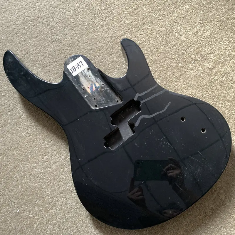 

IB357 PB Pickups Black Color Precision Electric Bass Body in Solid Wood with Damages for DIY