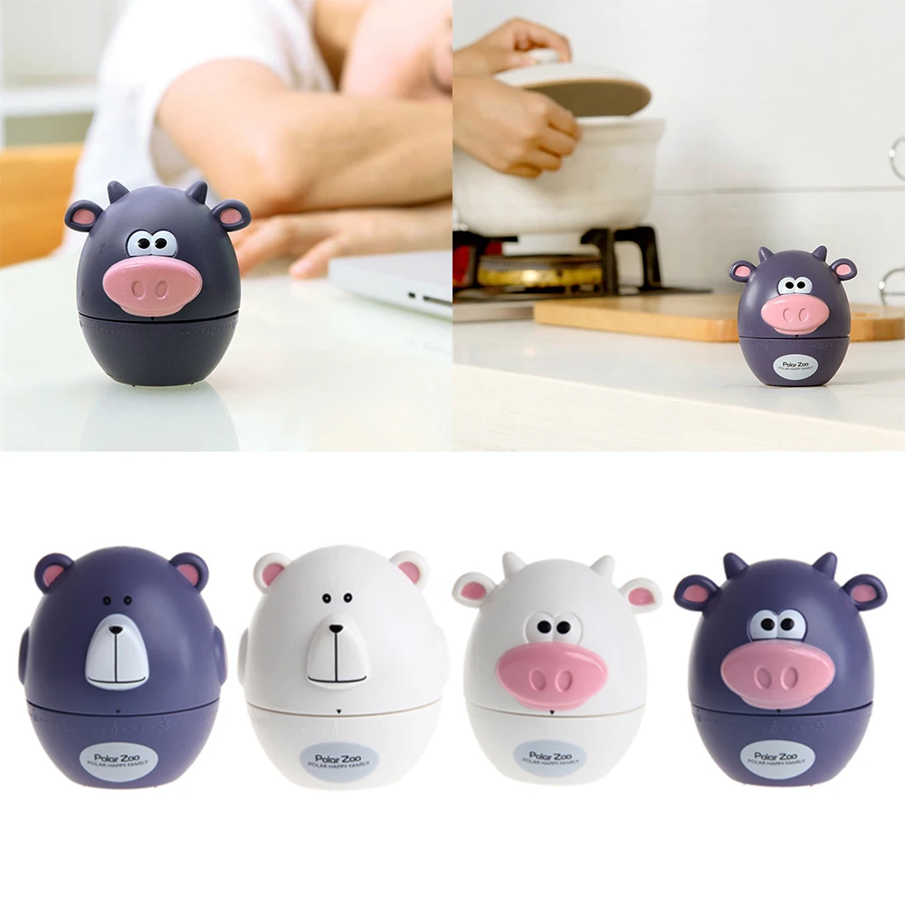 Timer Vibrant Colors Mechanical Wind-up Unique Design Adorable Cartoon Mechanical Wind-up Clock For Kids Cartoon Animal