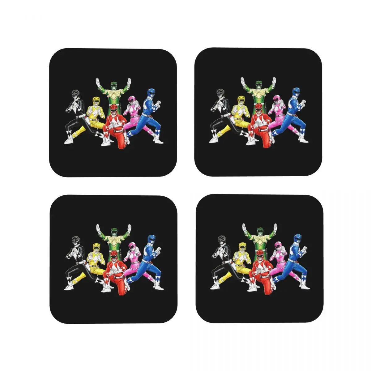 Sous-verres Mighty Morphin Power Ranger, tapis de café, tasses, sets de table, coussinets de vaisselle pour la maison, la cuisine, la salle à manger, le bar