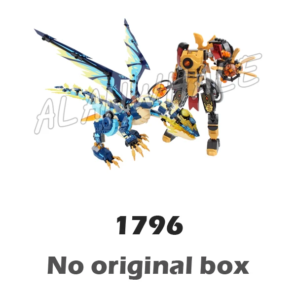 1038 stuks Shinobi Elementaire Draak vs. De Empress Mech Gold-bladed Flying Vehicle 1796 bouwsteenspeelgoed, compatibel met model