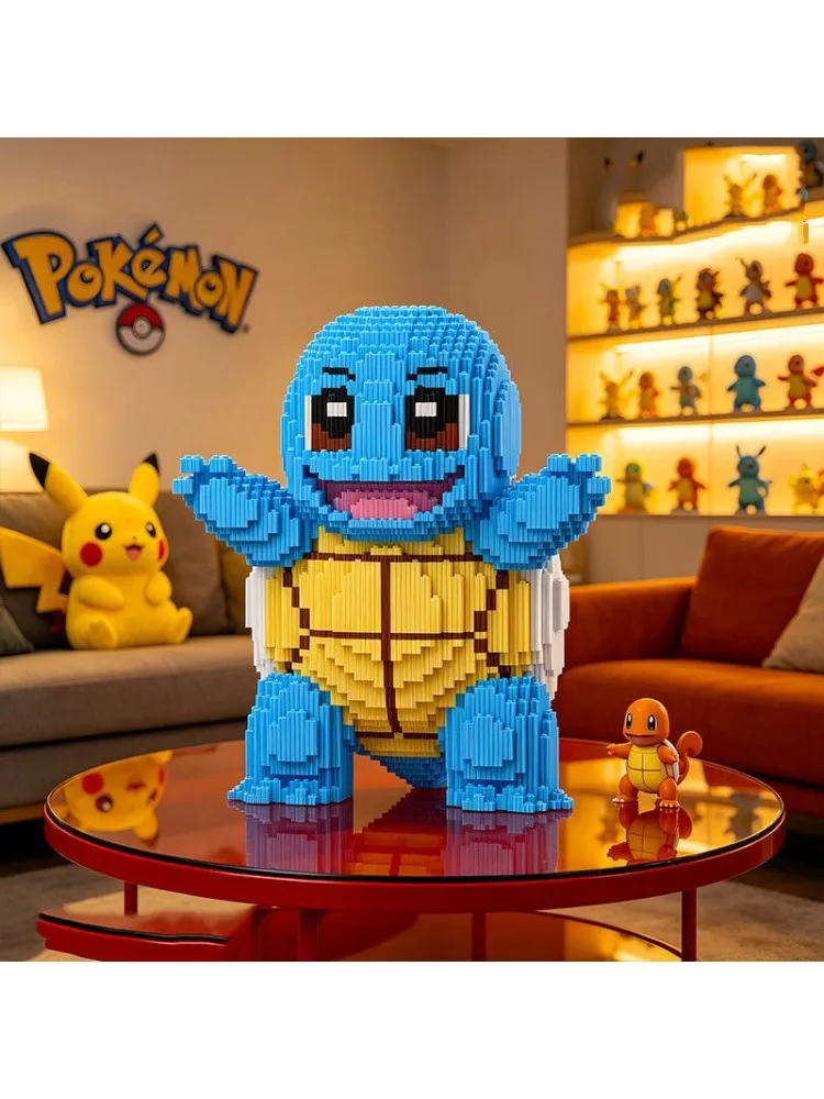 Klocki konstrukcyjne Pokemon Gengar Bulbasaur Charmander Model 3D do składania, mini figurki z klocków do dekoracji domu — 2