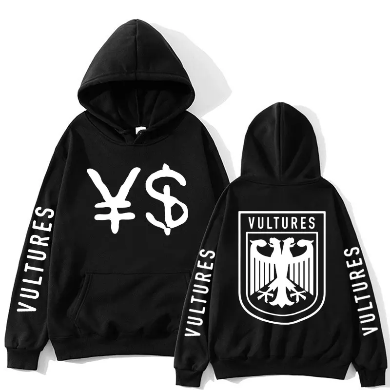 Kanye West Ye Ty Dolla Sign Vultures Hoodie Men‘s Hip Hop Fashion Harajuku Pullover Fleece High Quality Sweatshirts Streetwear