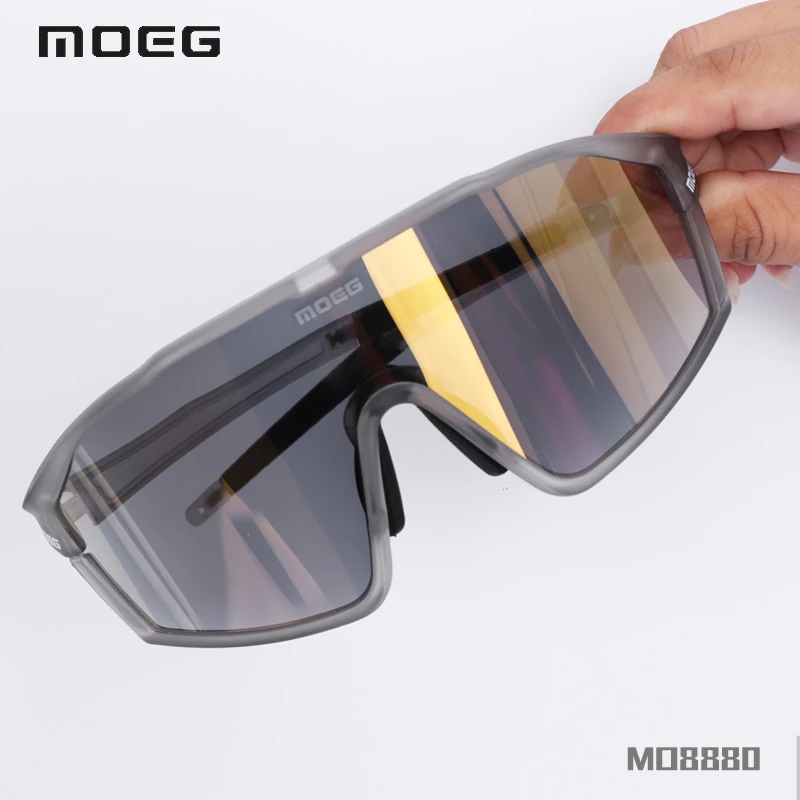 

MOEG Photochromic Lens Glasses Cycling Eye Protection Custom Sport Sunglasses Anti- UV Full Frame Sports Sunglasses