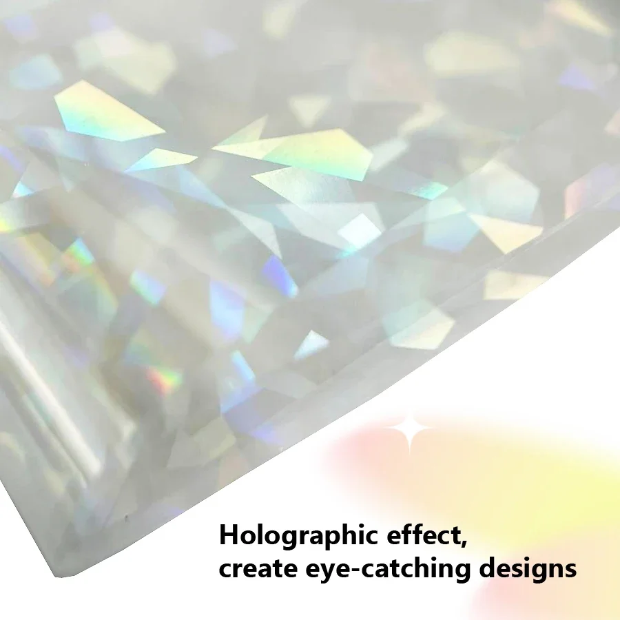 Set di 10 fogli per unghie olografici 2,5x100 cm adesivi per trasferimento di colore AB trasparenti sfumati per decalcomanie per nail art per manicure