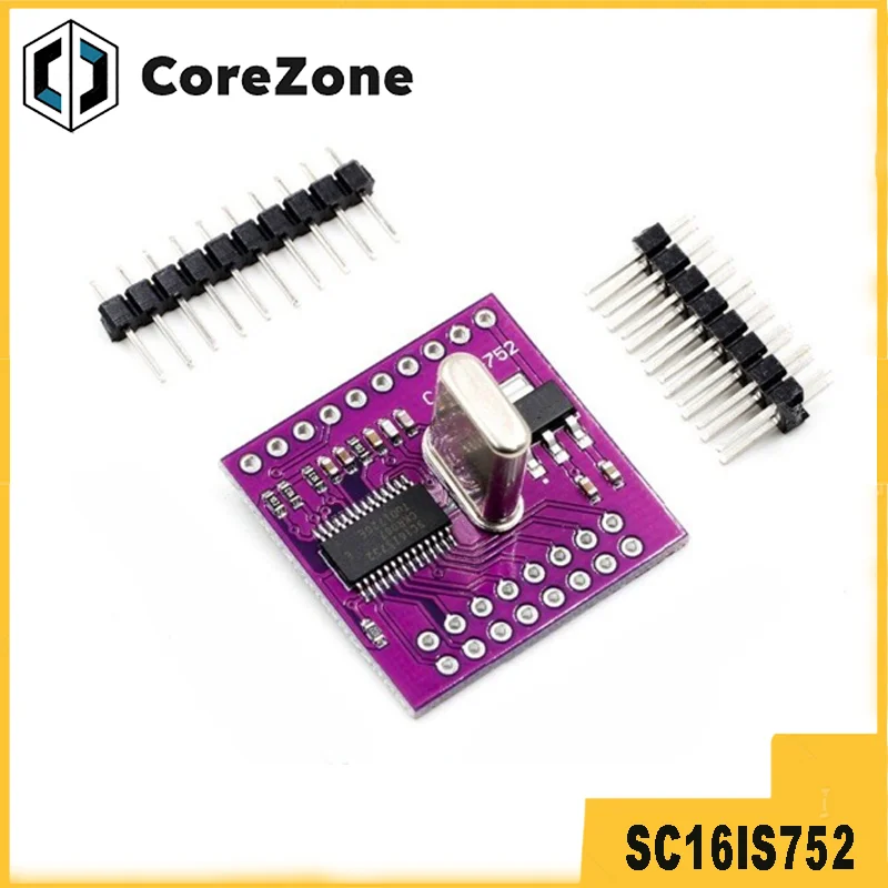MCU-752 SC16IS752 IIC I2C/SPI Bus Interface to Dual Channel UART Conversion Board Module