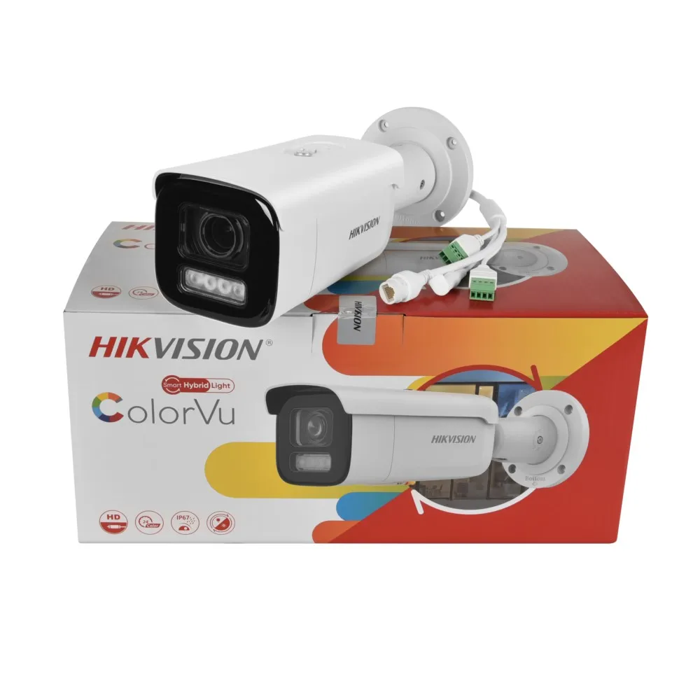 Hikvision Original DS-2CD2647G2HT-LIZS 4MP POE Smart Hybrid Light with ColorVu 4X ZOOM Motorized Varifocal Bullet Network Camera