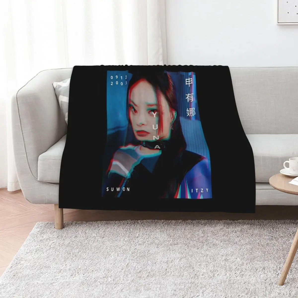 ITZY Yuna Voltage Era Throw Blanket wednesday Sofas Shaggy Luxury Thicken for sofa Flannel Blankets