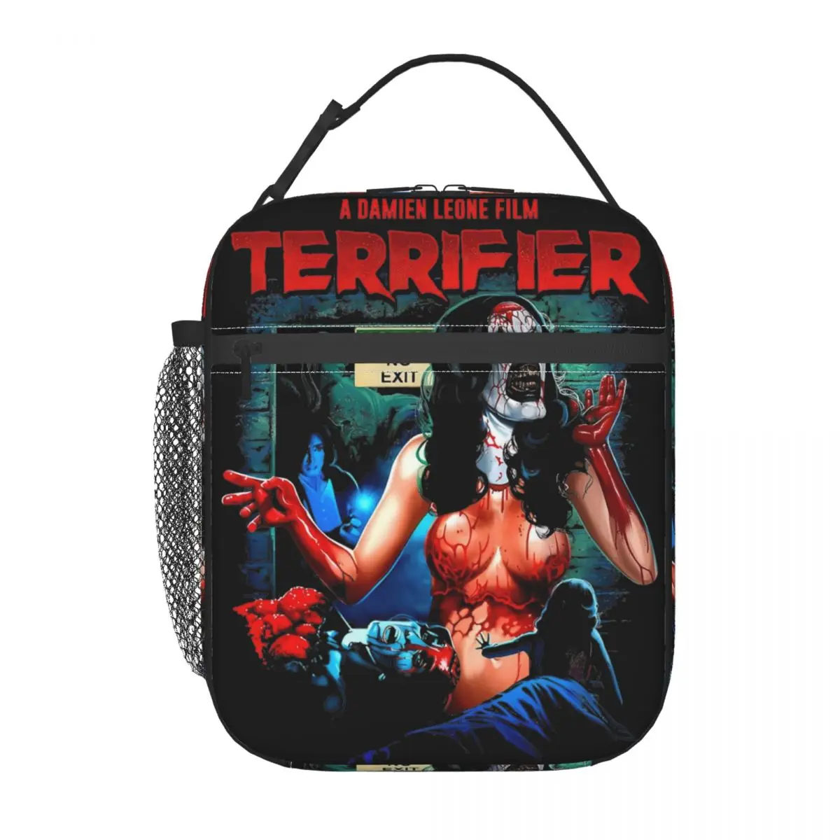 Retro Terrifier 3断熱ランチバッグ、出口なしの商品、屋外ホラーフィルム、食品容器、ポータブルサーマルクーラーボックス