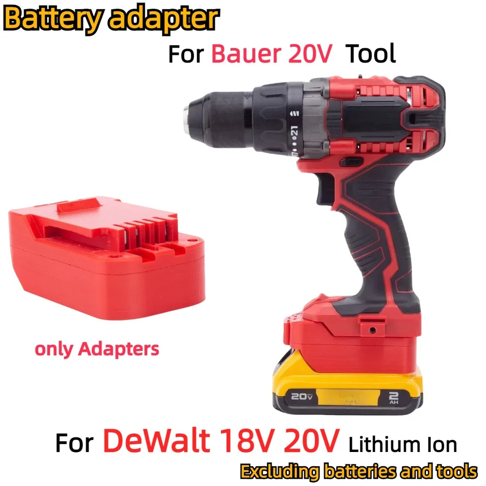 

Adapter/Converter For DeWalt 18V 20V Li-ion Battery TO Bauer 20V Cordless Electric Drill Tools accessory (Only Adapter)