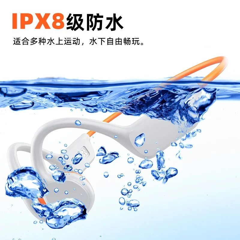 IPX8 Waterproof Bone Conduction Headphones 32GB Local Music Storage Long Playtime For Swimming Running Sports
