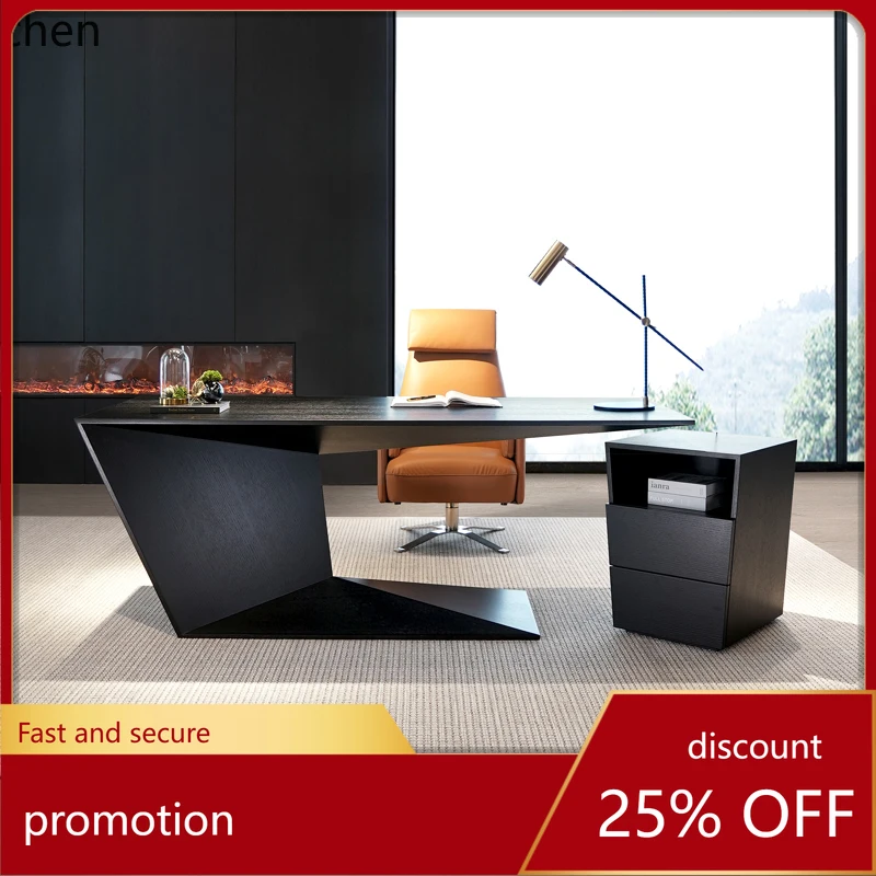 

HT simple modern light luxury home study desk creative desk computer table