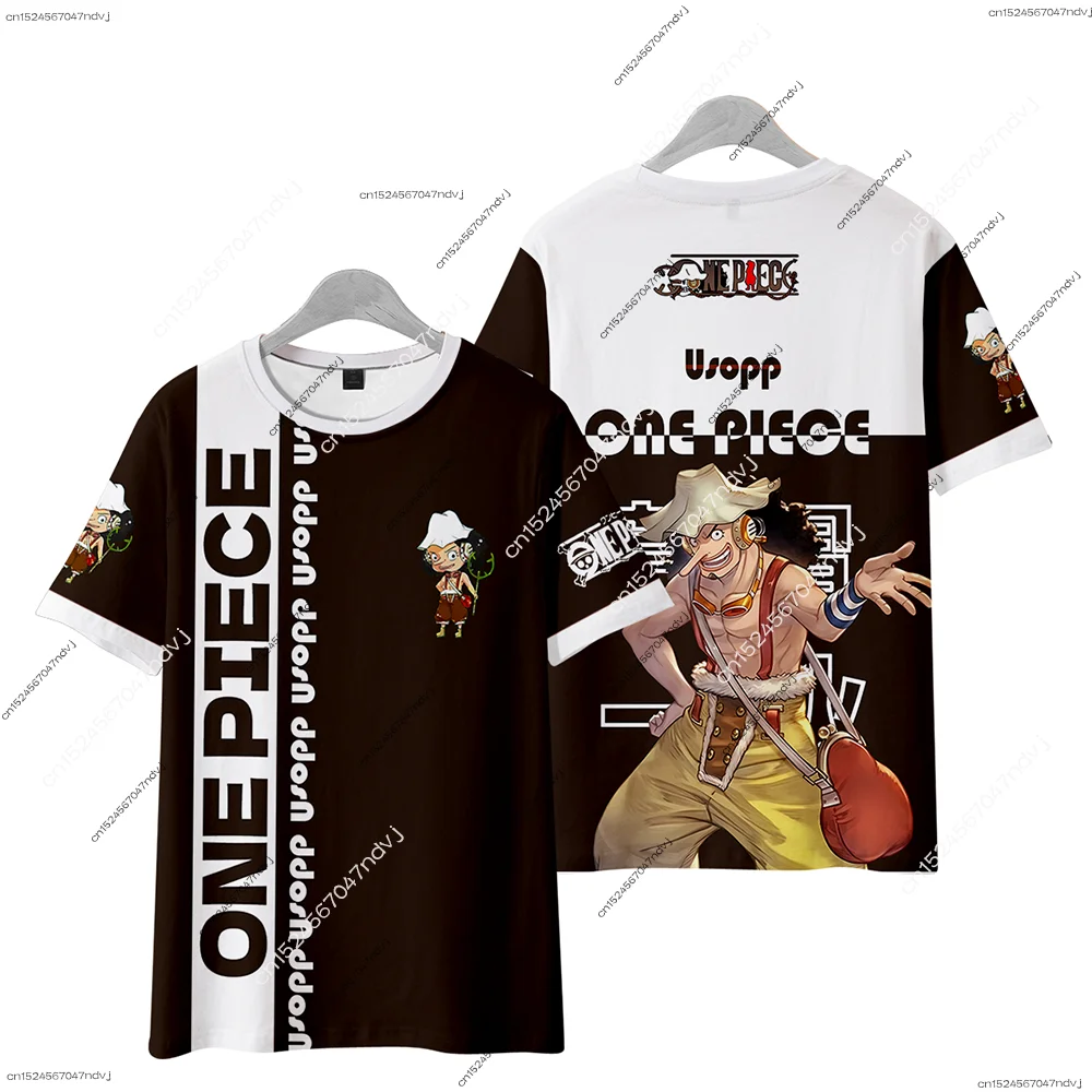 2025 une pièce Nami/Luffy/Zoro/Anime dessin animé adulte hommes/femmes/enfants été col rond manches courtes T-Shirt Harajuku Streetwear