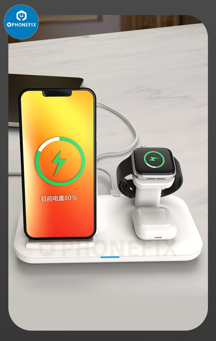 تشى 3 في 1 شاحن لاسلكي آيفون شحن سريع حوض محطة 36 واط شحن حامل لباد iWatch Airpods برو سامسونج أندرويد