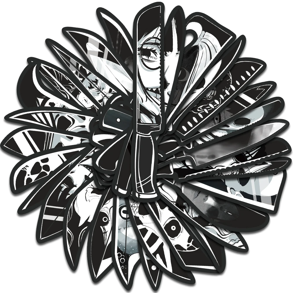 

30 шт., ужасающие ножи, закладка, студенческая водонепроницаемая граффити, телефон, ностальгия, скейтборд, подарки, карты, багаж, художественная закладка с изображением