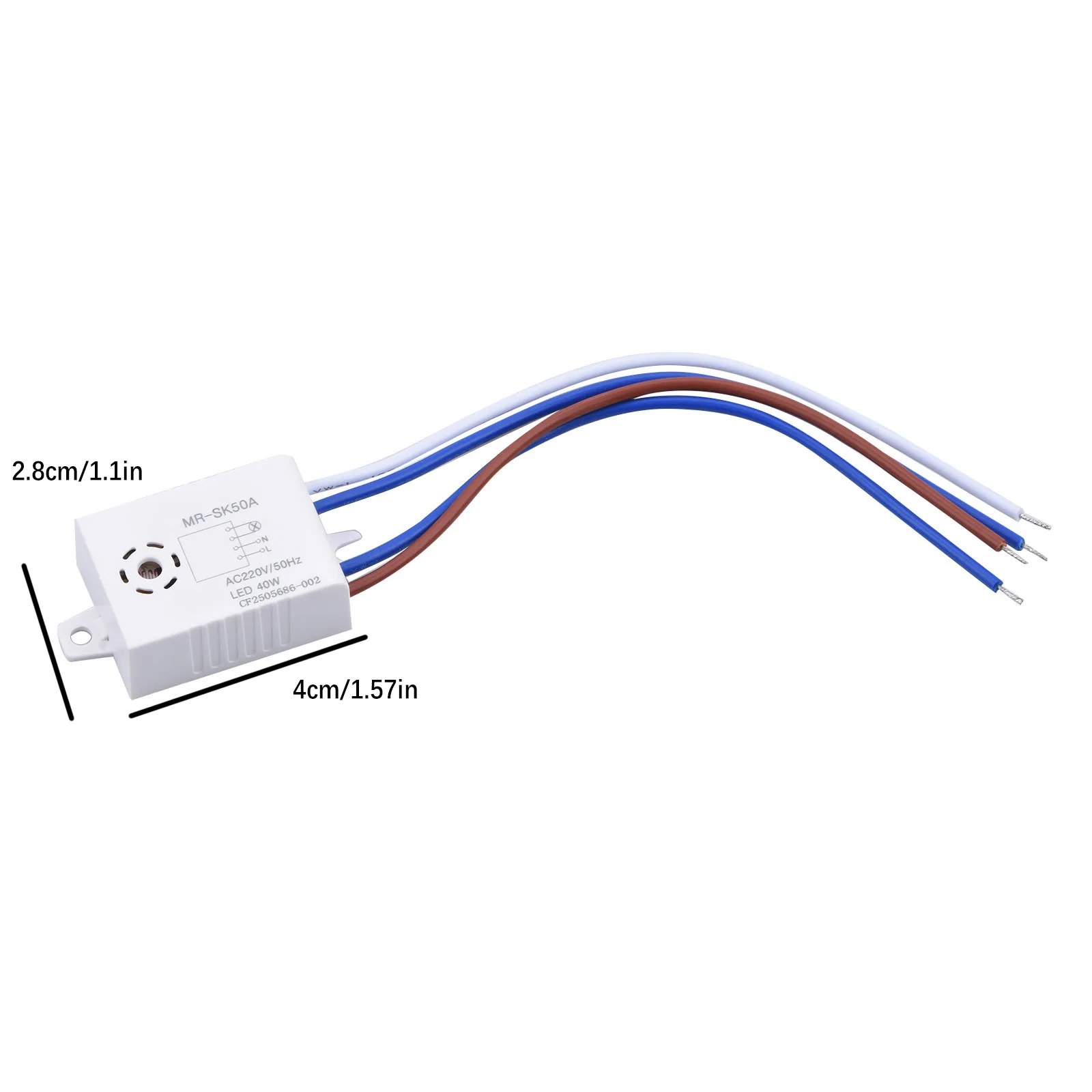 Mini AC180-240V 50/60Hz Automatic On Off Light Sound Voice Sensor Switch Time Delay For Corridor Bathroom Warehouse Stair