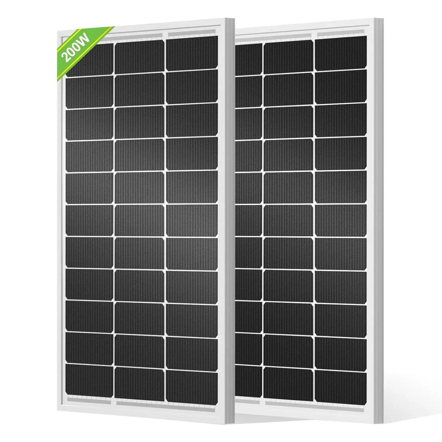 

2pcs 100 Watt Solar Panels Monocrystalline Solar Panel for 12V/24V Battery RV Marine Boat and Other Off-Grid Applications, 2-Pac