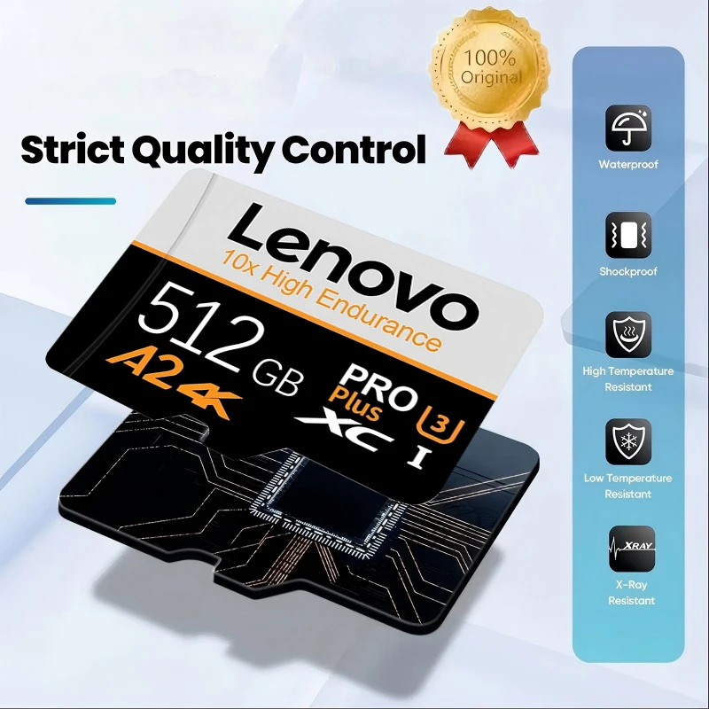 LENOVO TF Card 16GB  512GB 256GB 128GB 32GB 64GB Extreme High Speed Class 10 for Drones Cameras A1 High Speed 4K TF Card U3