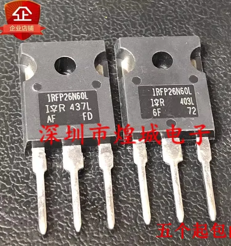 5PCS  IRFP26N60L   TO-247  600V  26A  Brand new in stock, can be purchased directly from Shenzhen Huangcheng Electronics