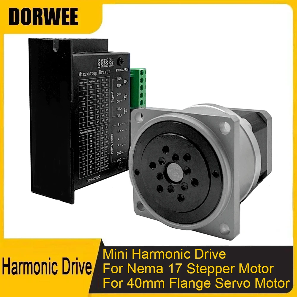 Hochpräzises Mini-Harmonic-Drive für Nema17 Schrittmotor 40mm Servomotor Roboter-Manipulatorarm Gelenk Drehplattform Nockenwellenteiler