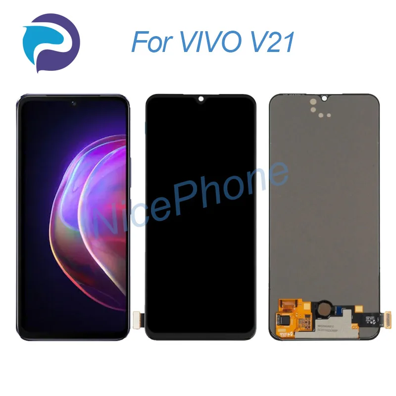 

for VIVO V21 LCD Screen + Touch Digitizer Display 2340*1080 V2066, V2108 For VIVO V21 4G LCD Screen Display