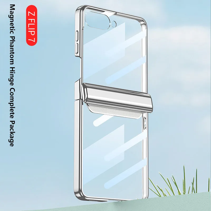 

Phantom прозрачная рамка с магнитным складным шарниром, защитный чехол для Samsung Galaxy Z Flip 7 flip7, защитный чехол