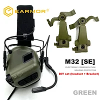EARMOR Auriculares para casco M32 SE Orejeras de tiro con adaptador para casco M16A, compatibles con cascos FAST Cascos Wendy M-LOK ARC
