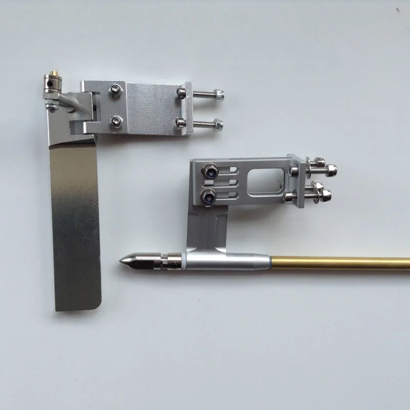 Brushless electric boat 4mm flexible shaft set + shaft bracket + 95mm suction rudder, turning metal rudder