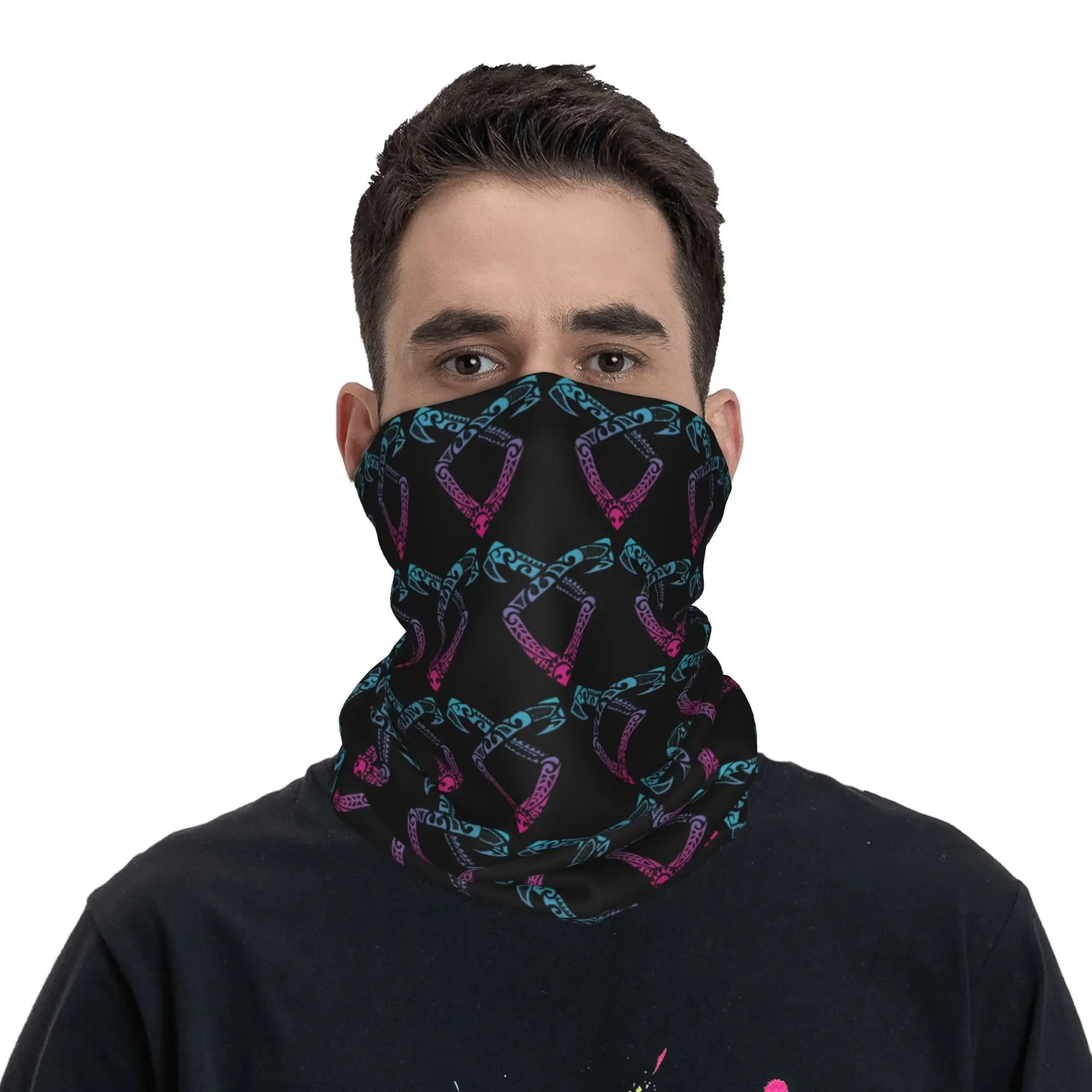 Angelic Runes Symbol Shadowhunters Bandana Neck Gaiter Mask Scarf Multifunction Balaclava Hiking Fishing Unisex Adult Breathable