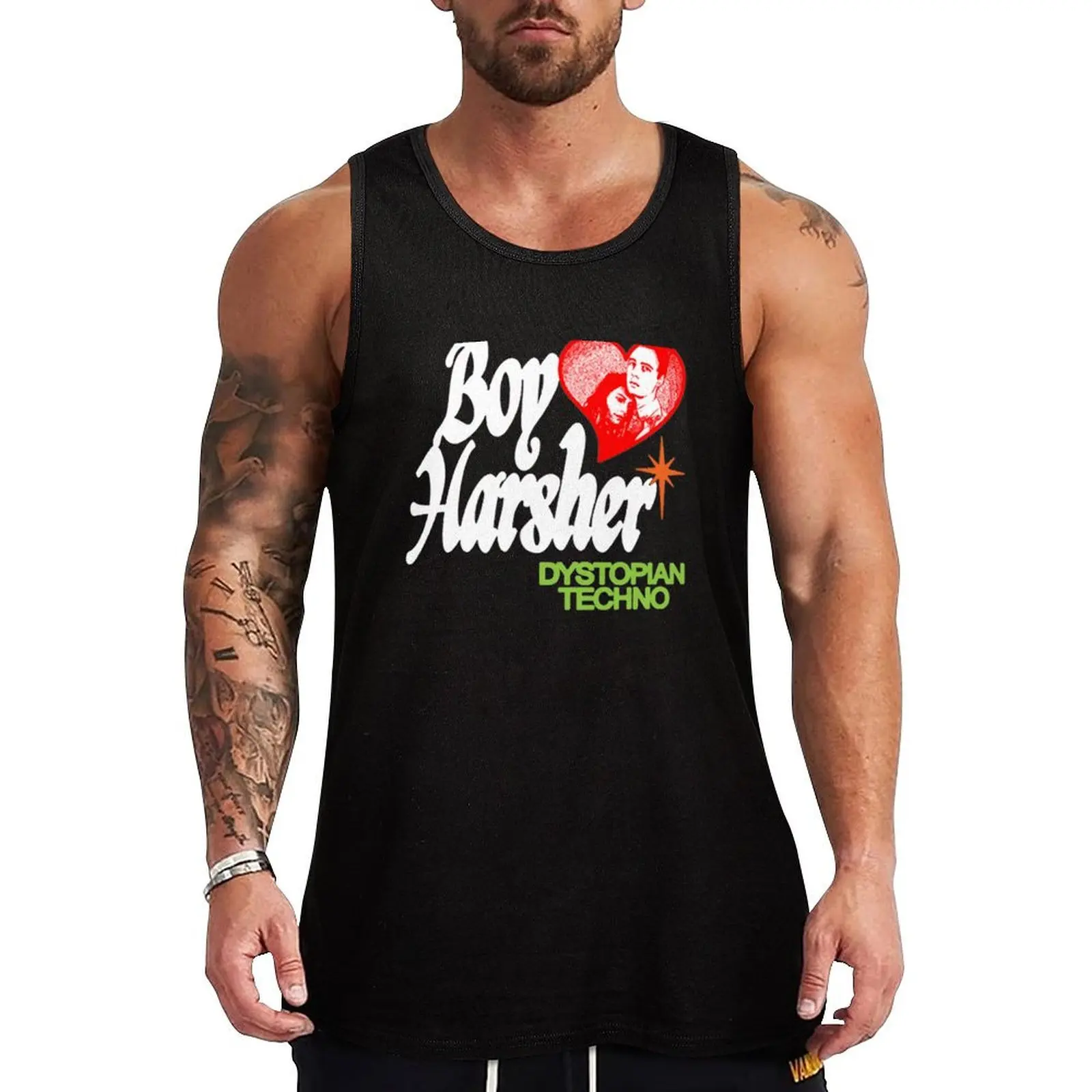 

Boy Harsher Dystopian Techno Tank Top basketball Men's t-shirts sleeveless man shirts training weight vest