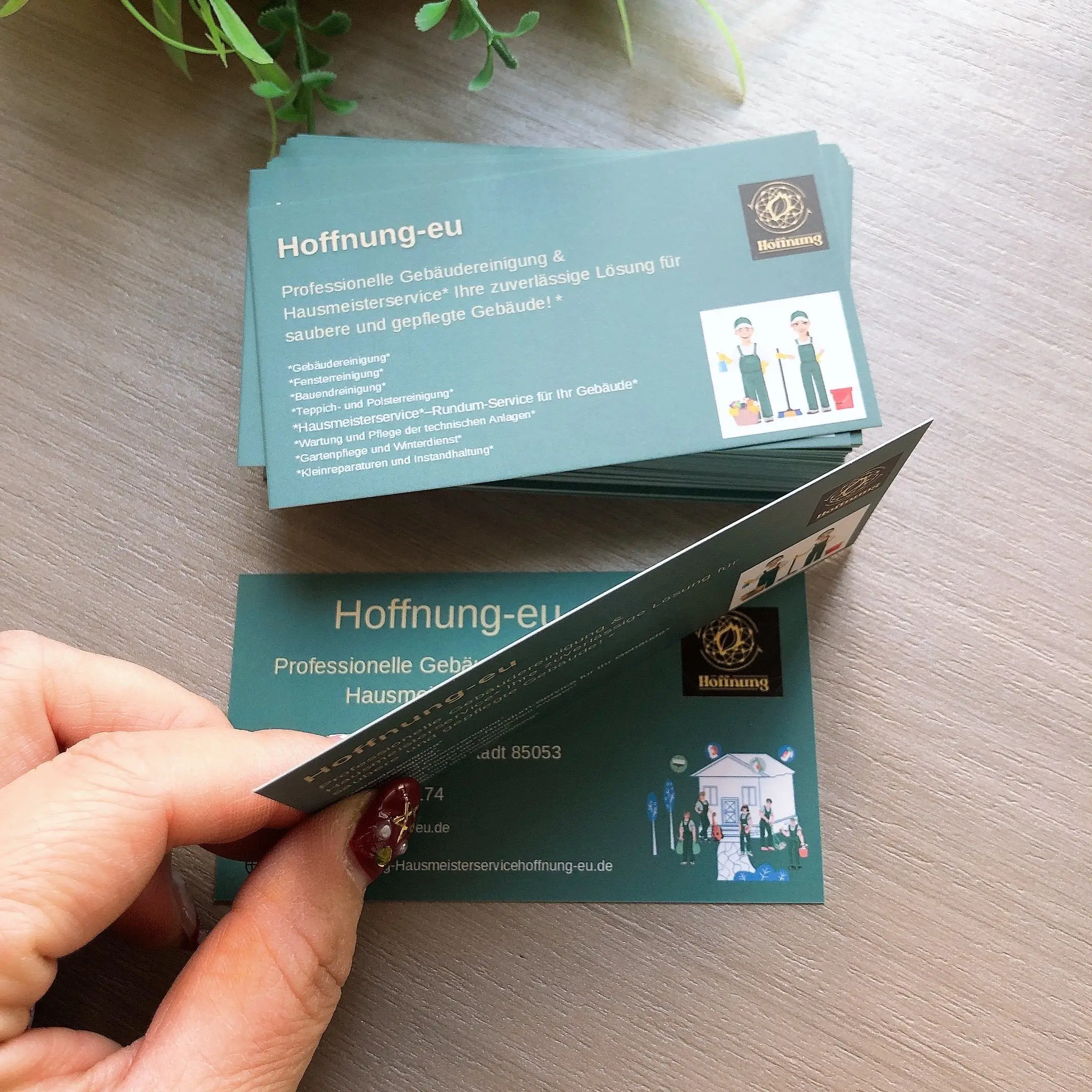 Customized High-Quality 300gsm Copperplate Paper Greeting Card Printing White Paper Small Business Thank-You Card