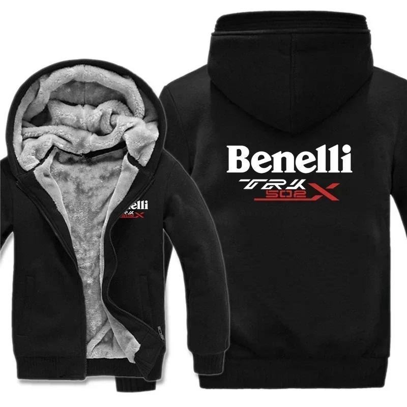 Novo inverno benelli trk 502x hoodies casaco masculino inverno lã quente benelli trk camisolas jaqueta