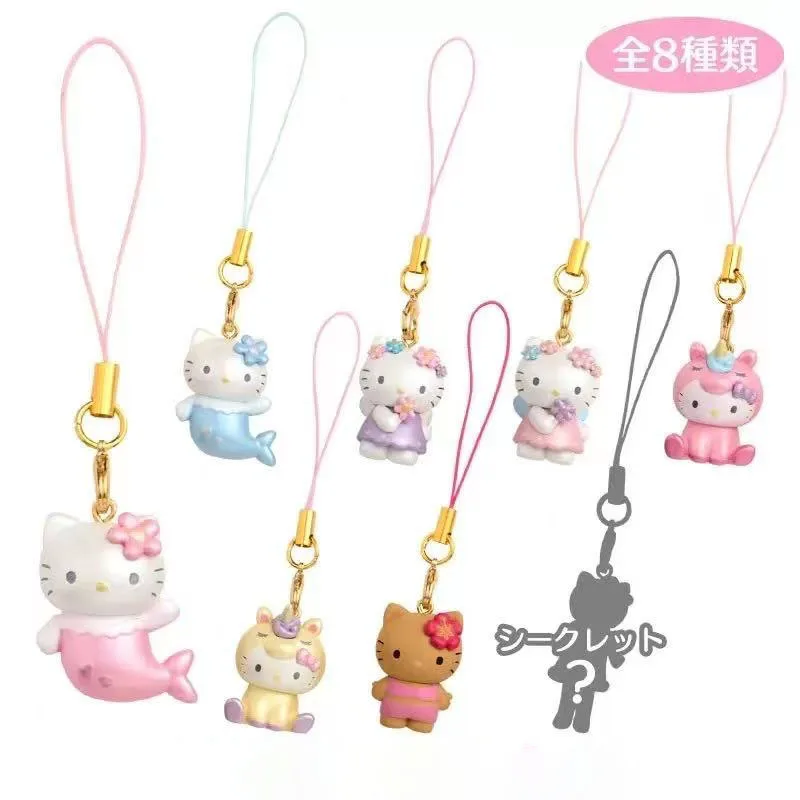 

For HelloKitty Dolls Keychain Toys Kawaii Anime Toy Diy Backpack Pendant Kids Birthday Christmas Gifts