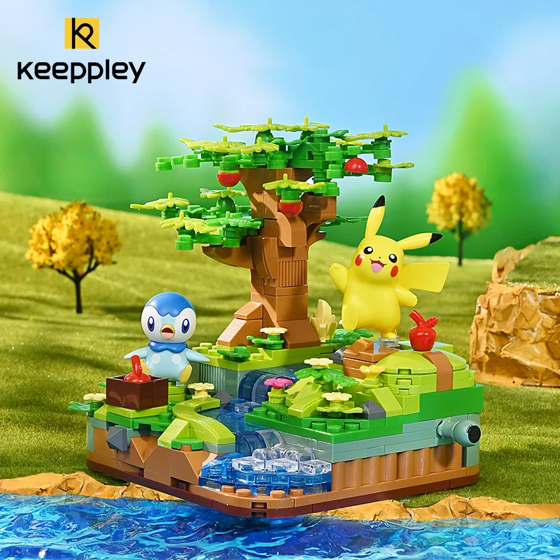 Nuevo Keeppley Pokémon-bloques de construcción de la serie Pikachu Partner, modelo de montaje de dibujos animados Original, decoración, juguetes para niños, regalo para niñas