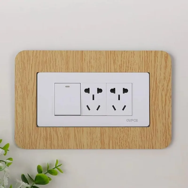 Resin Light Switch Sticker Solid Color Anti-Dirty Socket Frame Cover No Punch Dustproof Switch Protective Cover for Home Wall