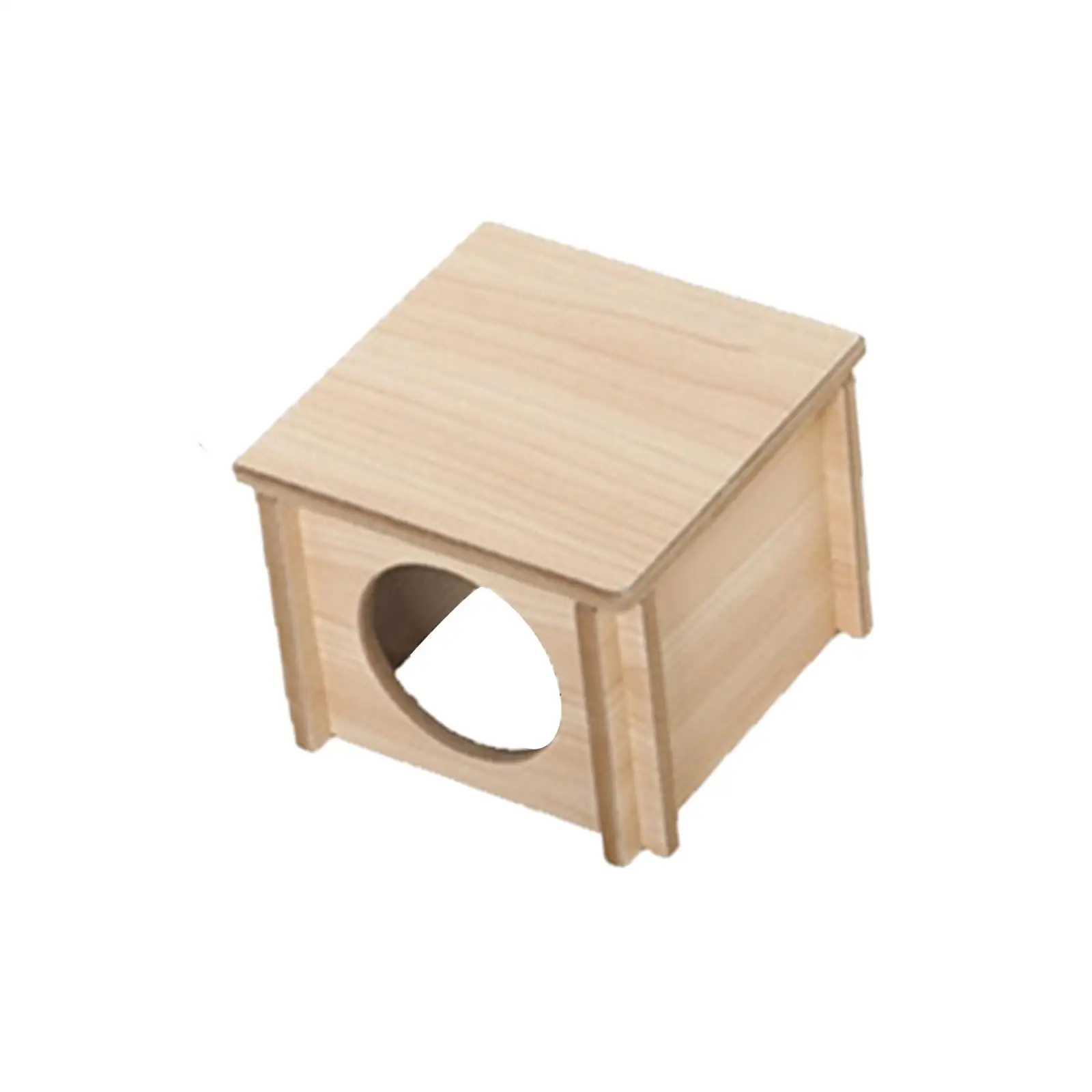 Hamster Wood House Multifunctional House Cage Decor Cabin Exploration Toy Hamster Hideout for Mice Lemmings Hamster Rat Gerbils