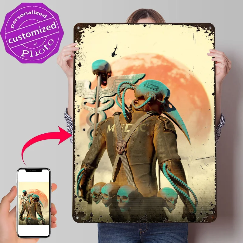 No Cure Poster Retro 3D Printed Metal Signs Customized Wall Hanging Gift for Vintage Decor Room Article Decoration Gaming House