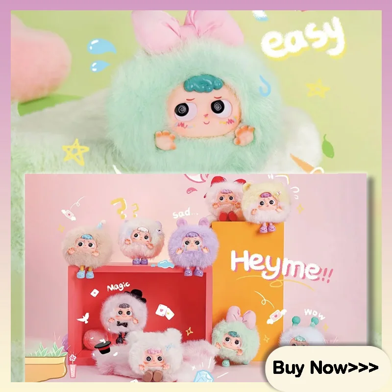 

Babythree Heymehi Spookie Series Blind Box Cute Cartoon Plush Doll Exquisite Desktop Doll Ornament Toy Surprise Mystery Box Gift