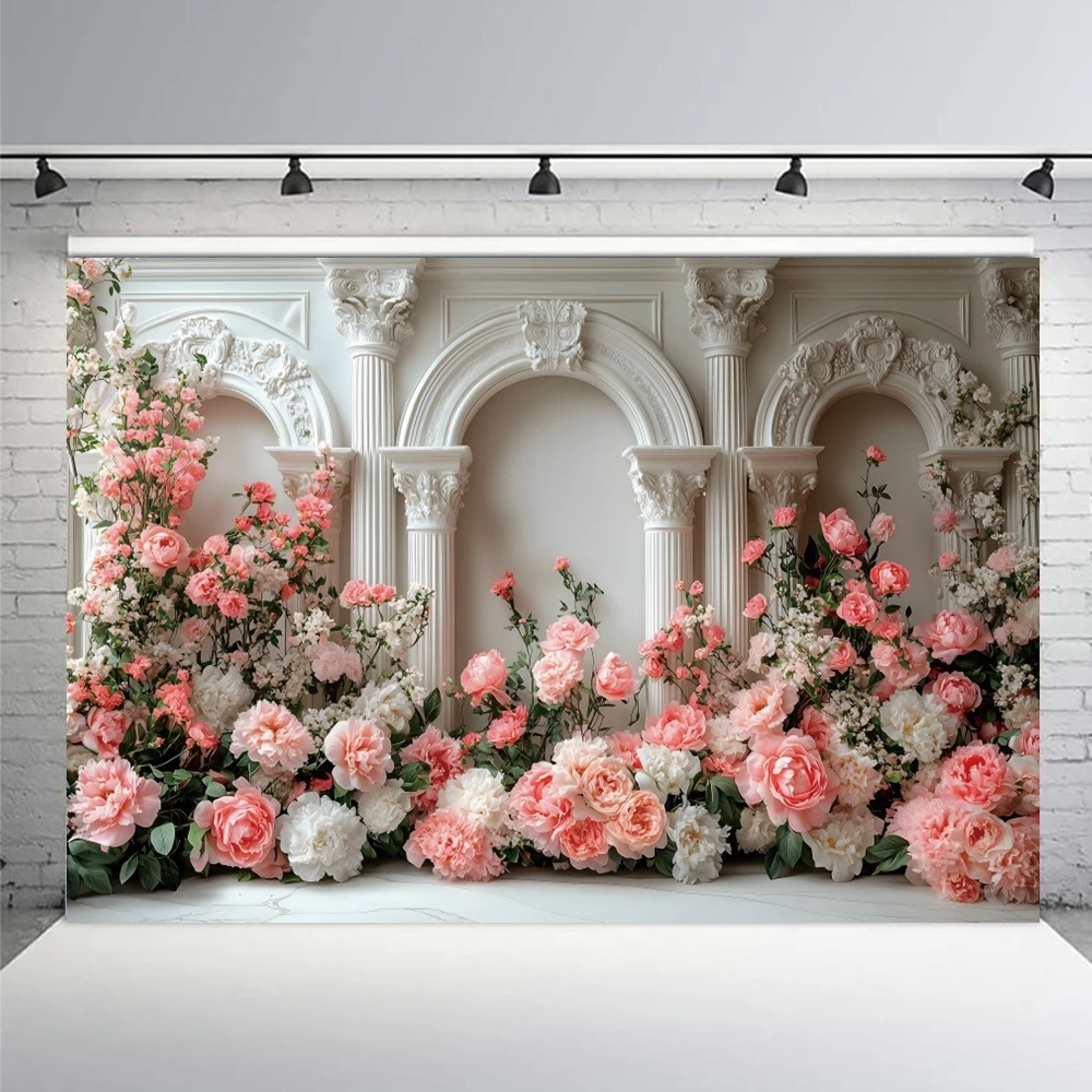 عيد الحب التصوير خلفية زهور الربيع الحب القلب بالونات 14 فبراير استحمام الطفل حفل زفاف ديكور الخلفية