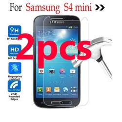 2pcs for samsung galaxy s4 mini tempered glass hd safety screen protector cover on galaxy s4 mini i9190 s4mini i9198/i9192/i9195