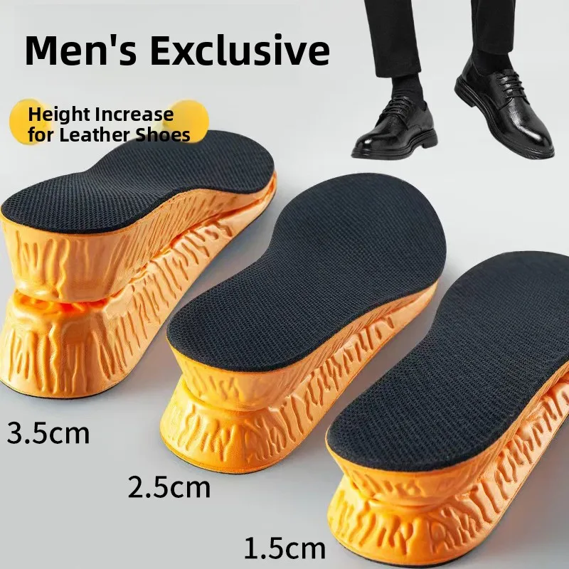 Men's Wedding Shoe Inserts Heightening Invisible Breathable Sweat Absorbent Summer Men's Leather Shoes Insoles Women's Flats