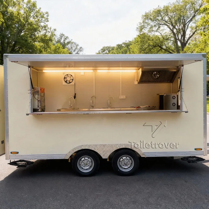 

Street Custom Mini Food Truck Trailer Shawarma Pasta French Fries Tacos Food Trailers Fully Equipped Kitchen