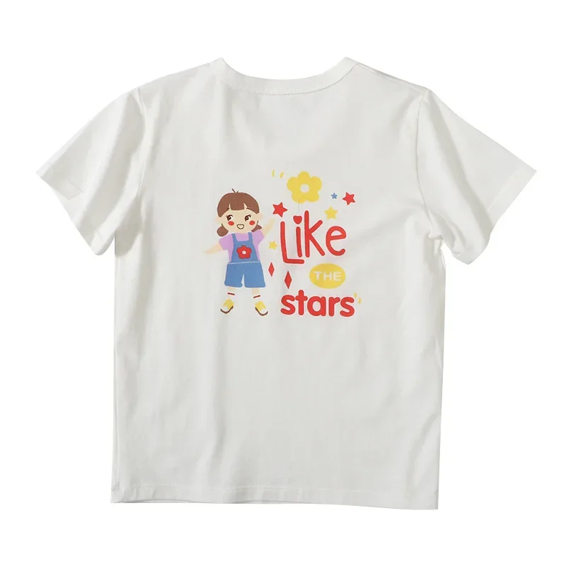 Hot Sell Parent-child Pure Cotton T-shirt Summer Thin T-shirt for Mother and Children New Product for Mother and Child T-shirts